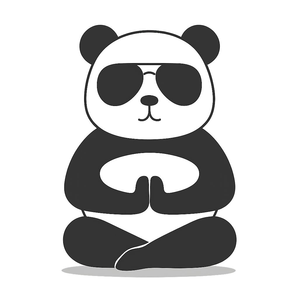 Zen panda meditating